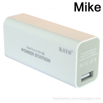 Emergency Portable Charger with 2600mAh
